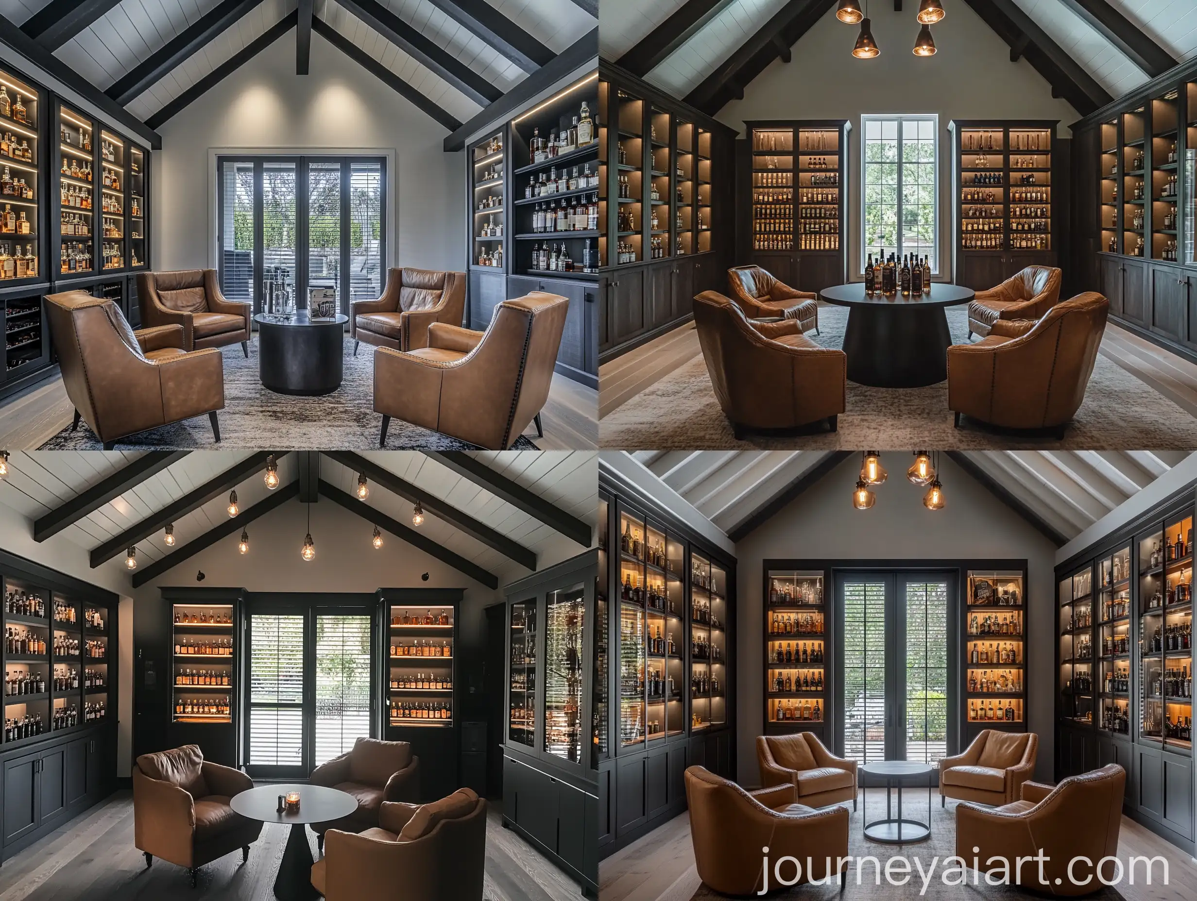 Cozy-Whiskey-Lounge-with-Leather-Chairs-and-Display-Cabinets