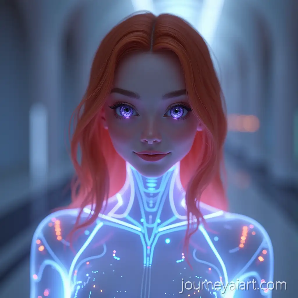 Futuristic-RedHead-Female-AI-Assistant-with-Holographic-DesignAI-Image-Prompt-Expansion