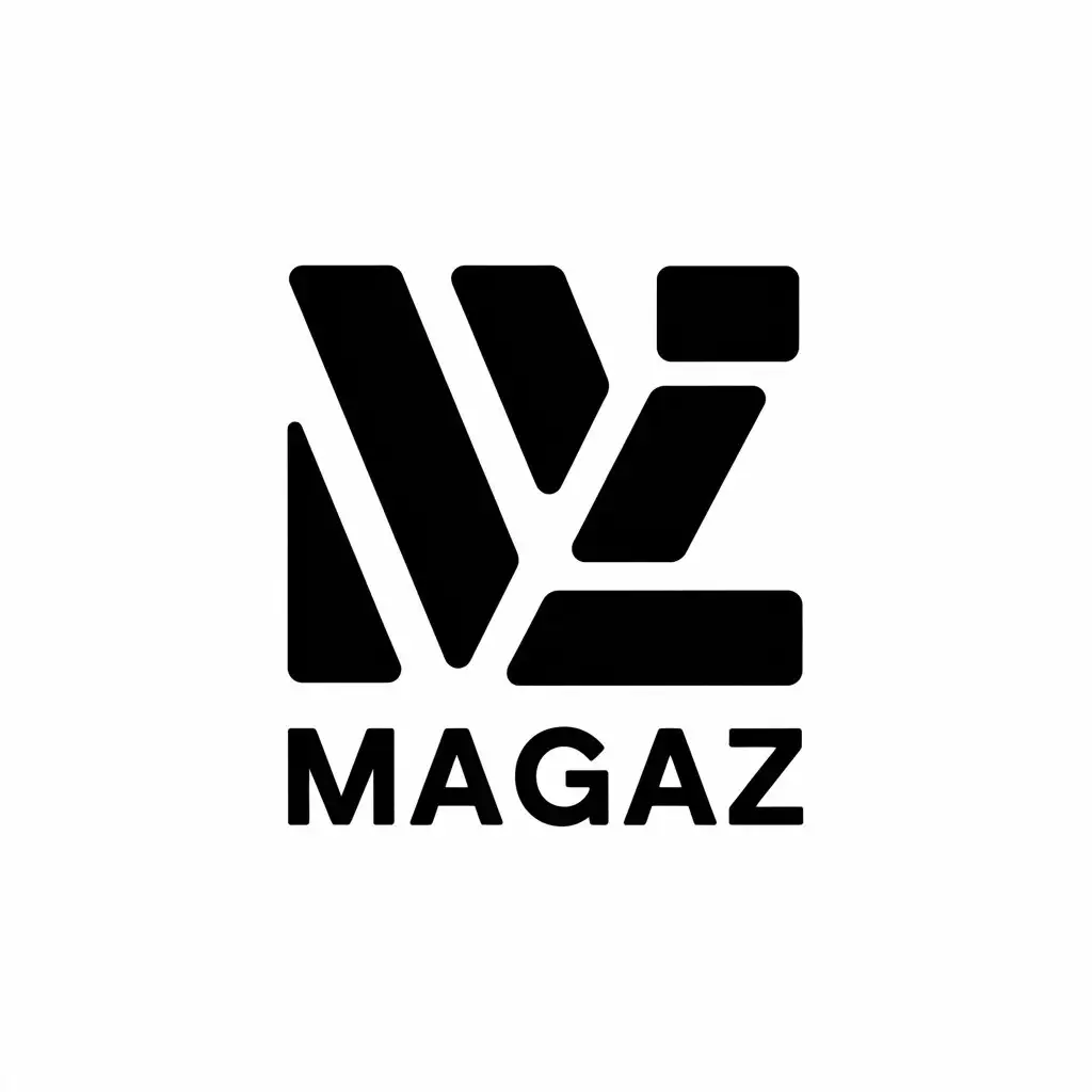 a vector logo design,with the text "Magaz", main symbol:MZ,Moderate,clear background