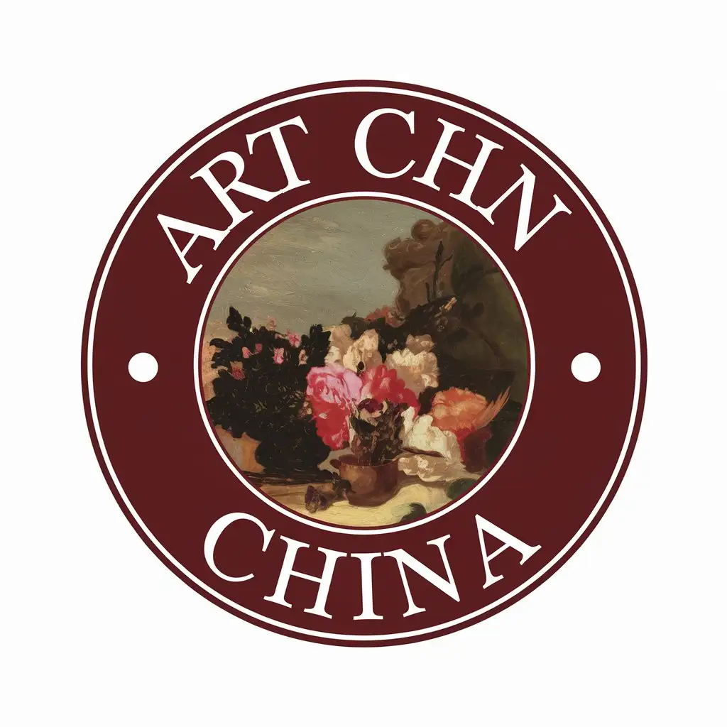 LOGO Design for Art China Oil Painting Symbol with Clear Background for Versatile Industry Use