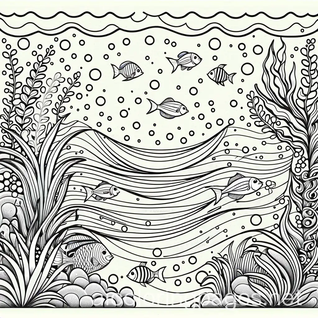cute under sea , Coloring Page, black and white, line art, white background, Simplicity, Ample White Space. The background of the coloring page is plain white to make it easy for young children to color within the lines. The outlines of all the subjects are easy to distinguish, making it simple for kids to color without too much difficulty, Coloring Page, black and white, line art, white background, Simplicity, Ample White Space. The background of the coloring page is plain white to make it easy for young children to color within the lines. The outlines of all the subjects are easy to distinguish, making it simple for kids to color without too much difficulty