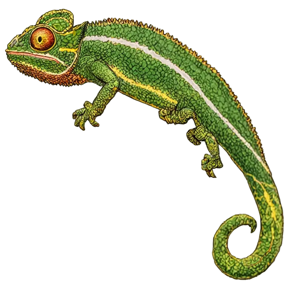 Chameleons-Tongue-Twice-the-Length-of-Its-Body-Detailed-PNG-Image-for-HighQuality-Visuals