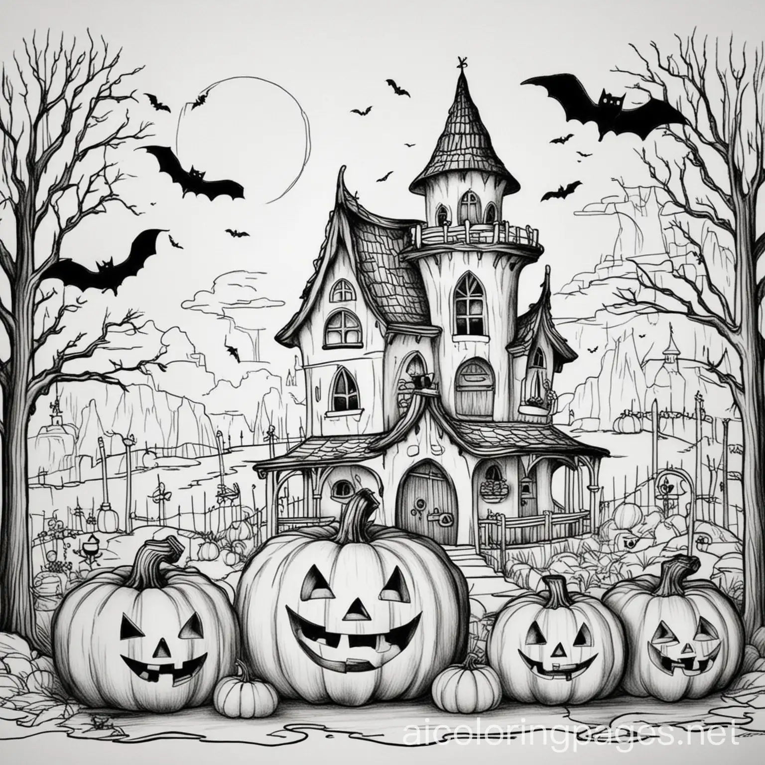 Simple-Halloween-Decor-Coloring-Page-for-Kids