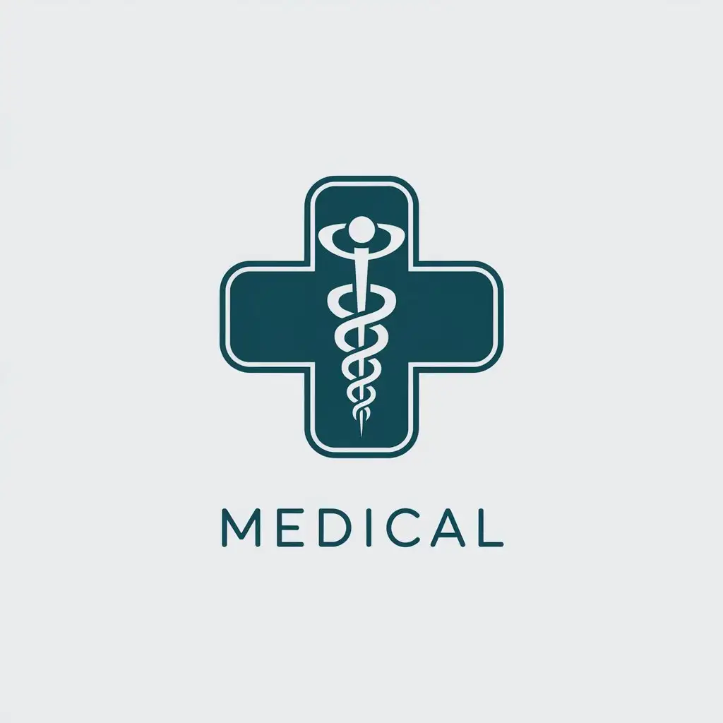 LOGO Design for Medical Minimalistic Vector with Medical Symbol on Clear Background