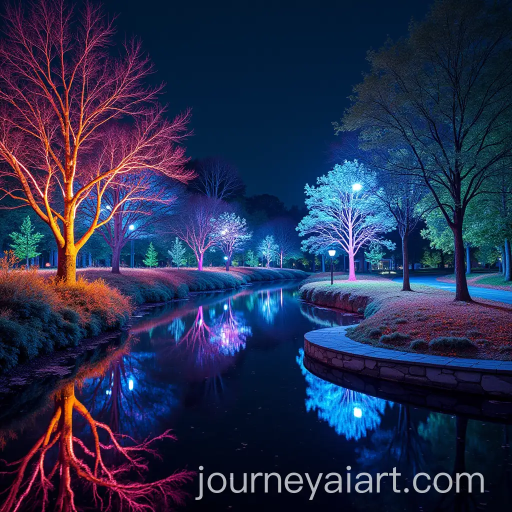 Park-Design-with-Phosphorescent-Paint-in-Urban-Landscape