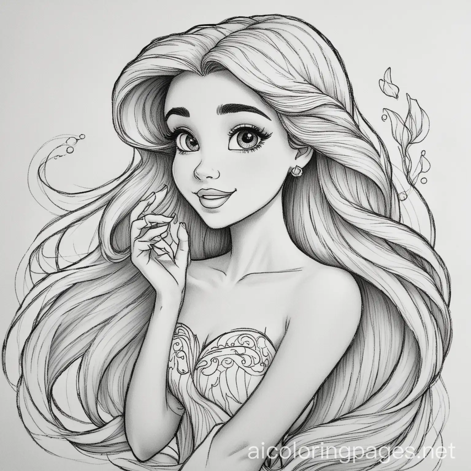 Ariel-the-Mermaid-Coloring-Page-for-Kids