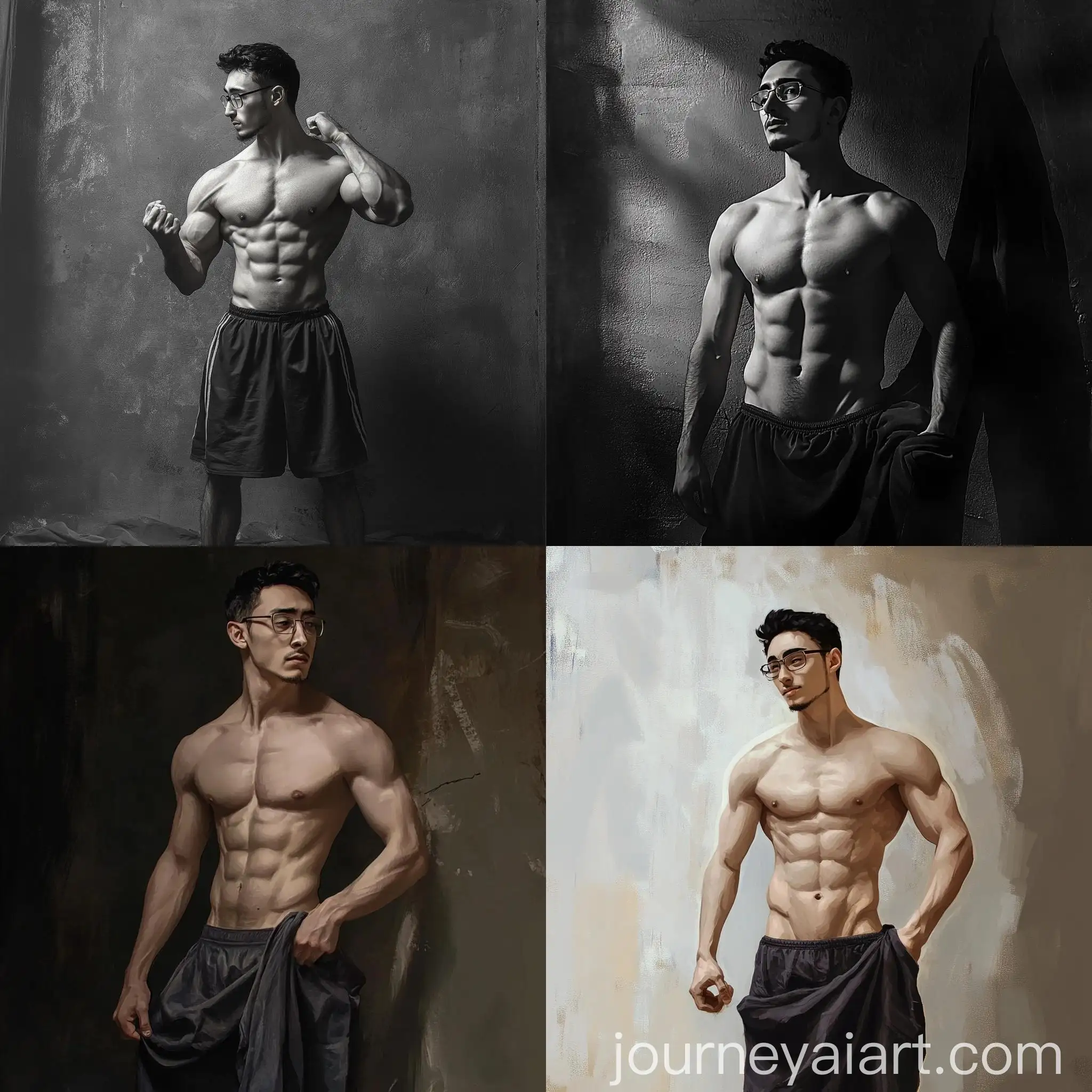 Muscular-Man-Posed-in-Athletic-Style
