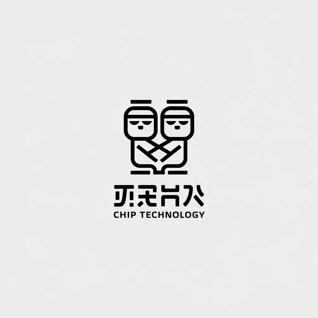 LOGO-Design-For-Juhua-Chip-Technology-Minimalistic-Characters-on-Clear-Background