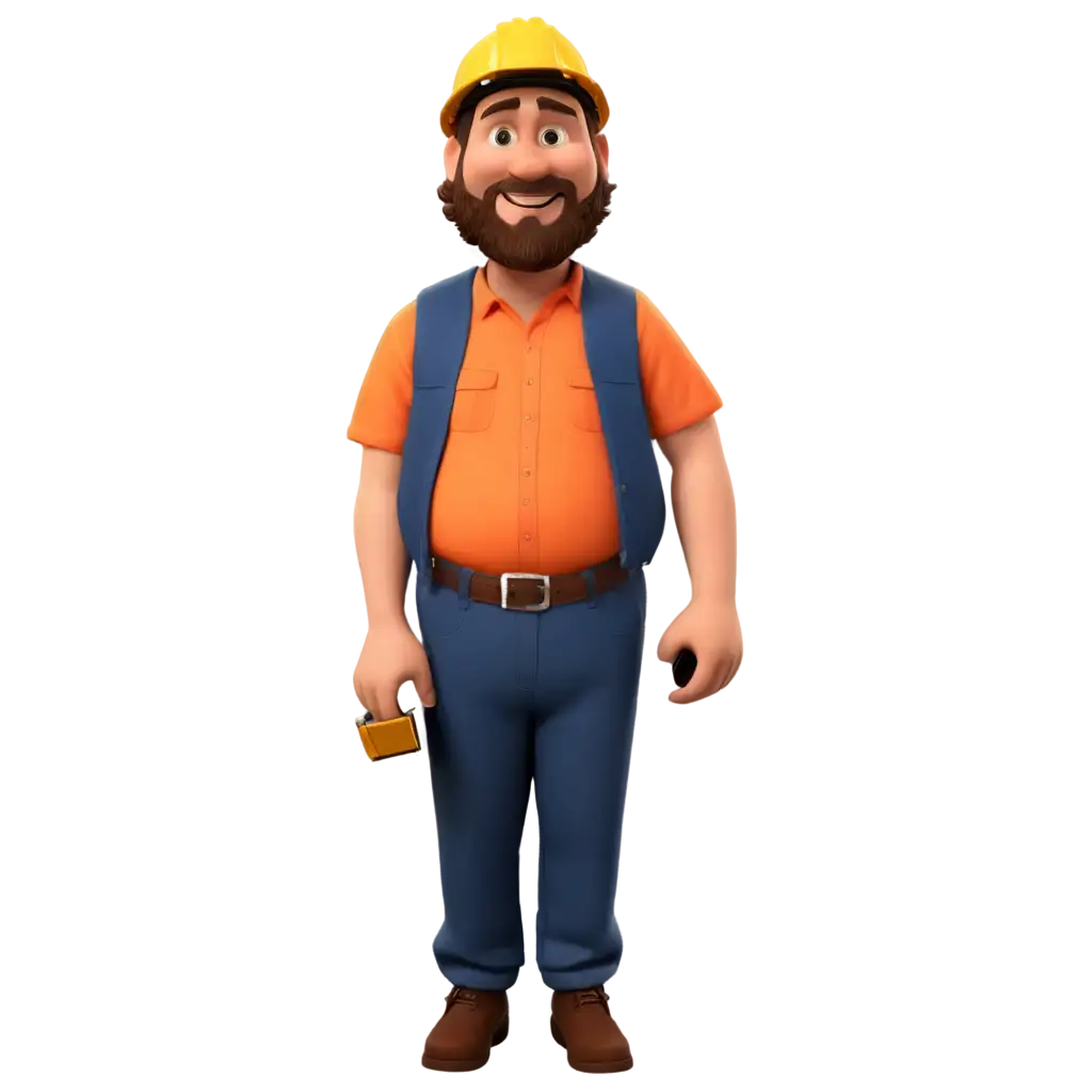 Fat-Construction-Worker-PNG-Image-HighQuality-Transparent-Illustration-for-Versatile-Use