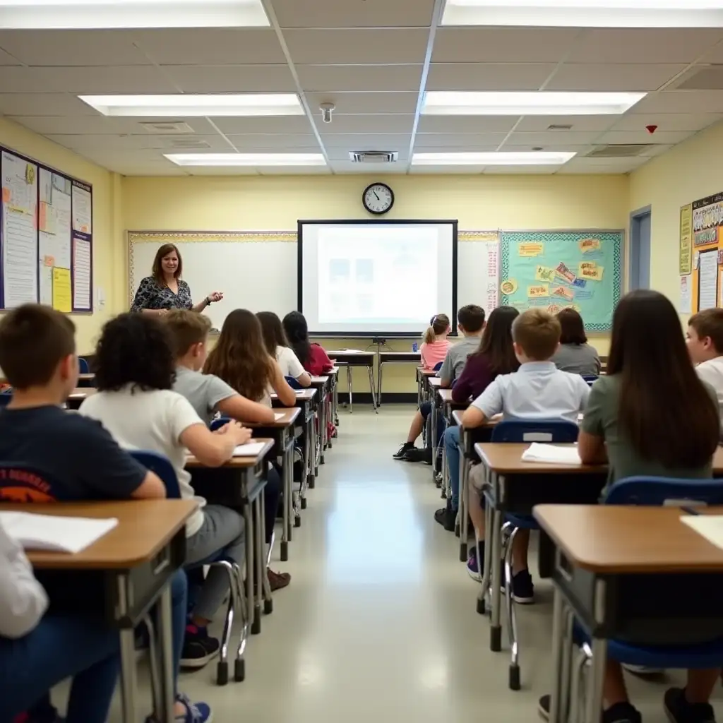 FifthClassroom-view-from-back-Grade-Classroom-View-from-the-Back-with-Students-at-Their-Desks