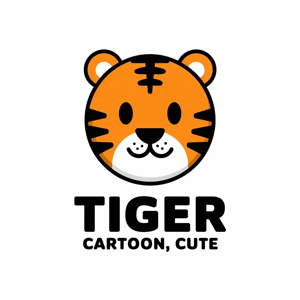 LOGO Design for Tiger Cartoon Cute Tiger with Moderate Style for Restaurant Industry