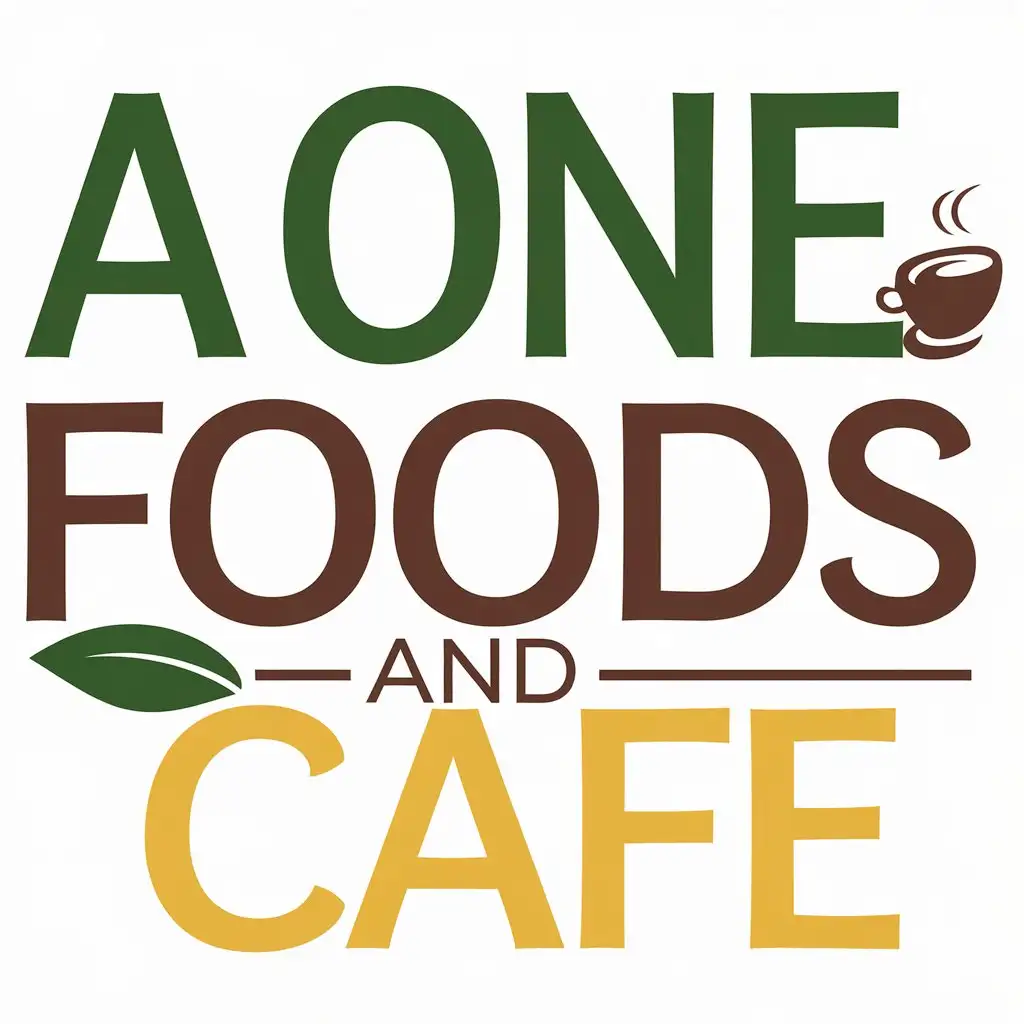 A-One-Foods-and-Cafe-Logo-Design-in-Convivial-Style-with-Basic-Nature-Colors