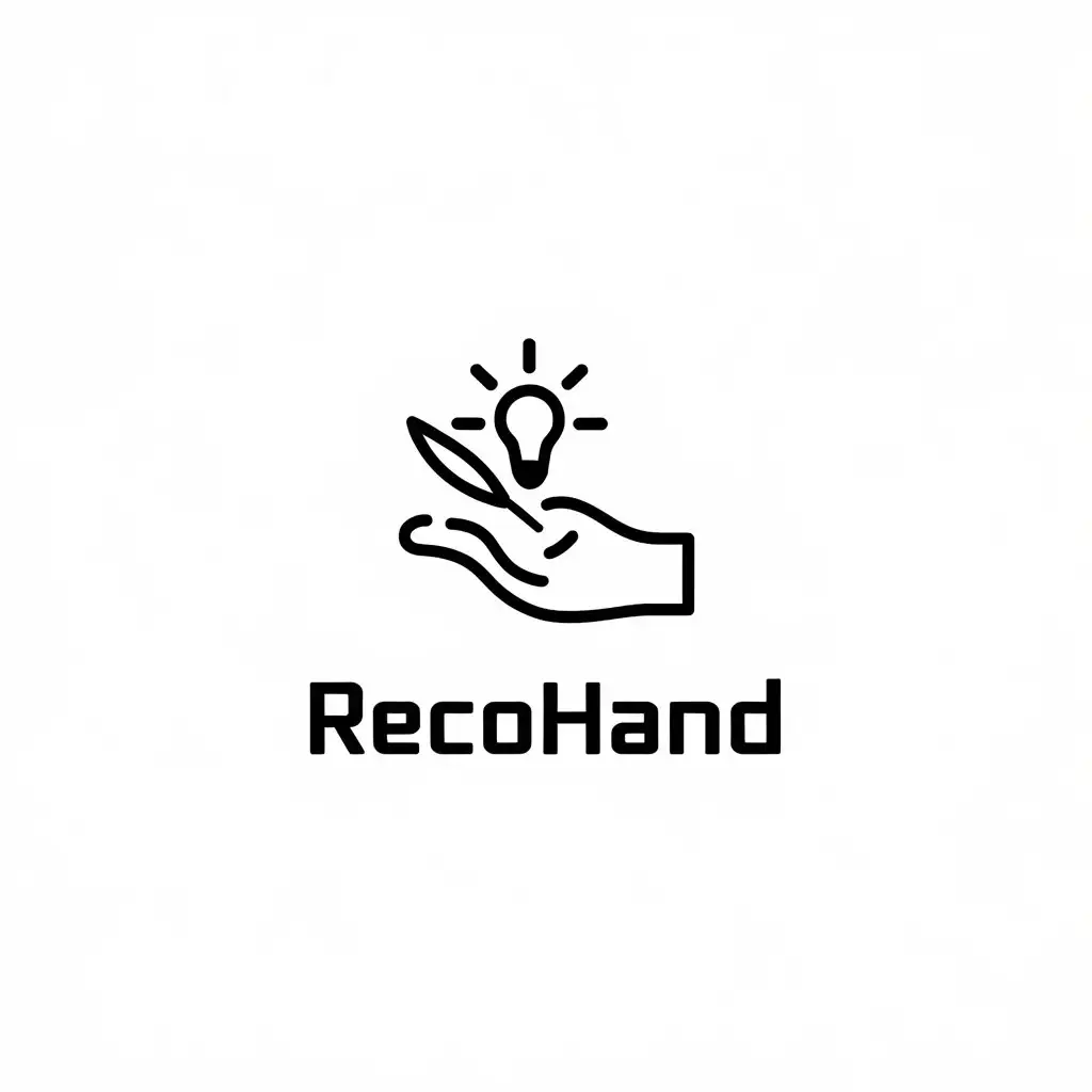 LOGO Design For RecoHand Minimalistic Handwriting Recognition AI Logo