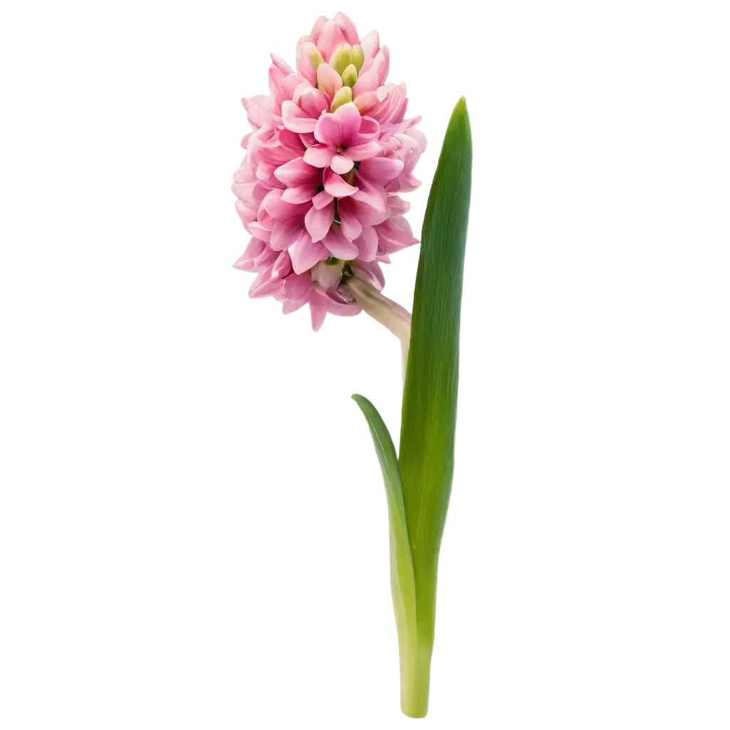 Photorealistic-Pink-Hyacinth-Flower-PNG-High-Detail-Botanical-Illustration-with-Transparent-Background