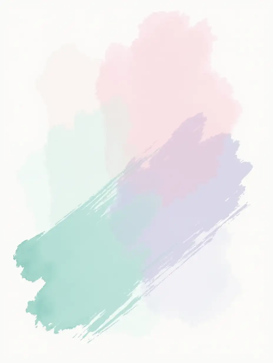 Create a minimalist abstract painting featuring fluid pastel brushstrokes of soft pink, mint green, and lavender. Weave through continuous line art of abstract organic shapes, leaving ample negative space for a serene composition.