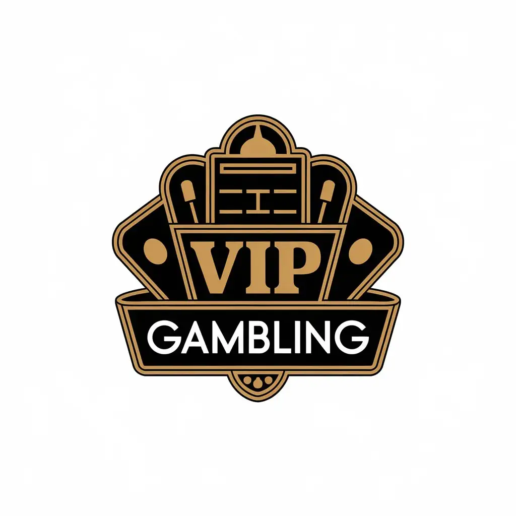 LOGO-Design-For-VIP-GAMBLING-Casino-Gaming-Machine-in-Vector-Style