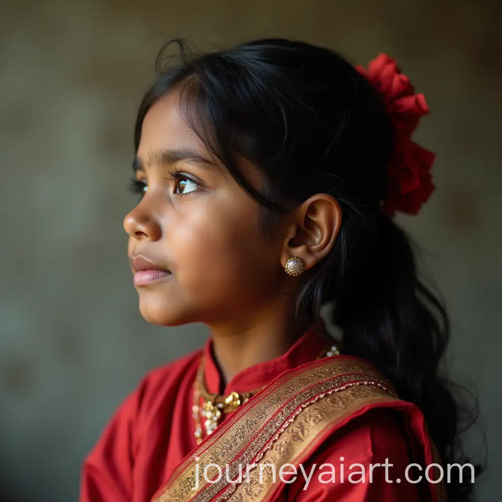 Portrait-of-a-Bangladeshi-Girl-in-Profile