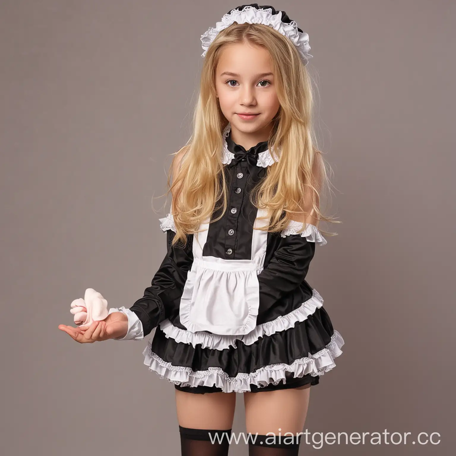 Young-Blonde-Maid-in-Stockings-and-Gloves