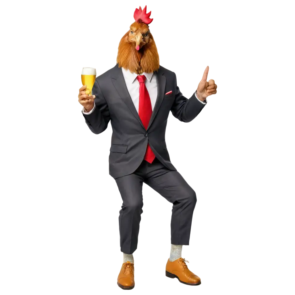 PNG-Image-Chicken-in-SmokingStyle-Suit-Drinking-Beer-and-Smoking-Cigarette