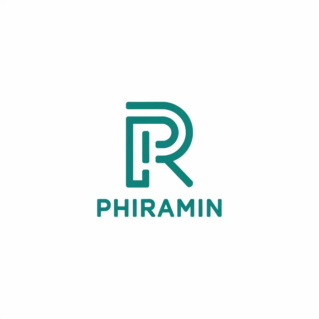 LOGO Design for Phiramin Vector Logo with PR Symbol and Minimalist Style for Retail Industry