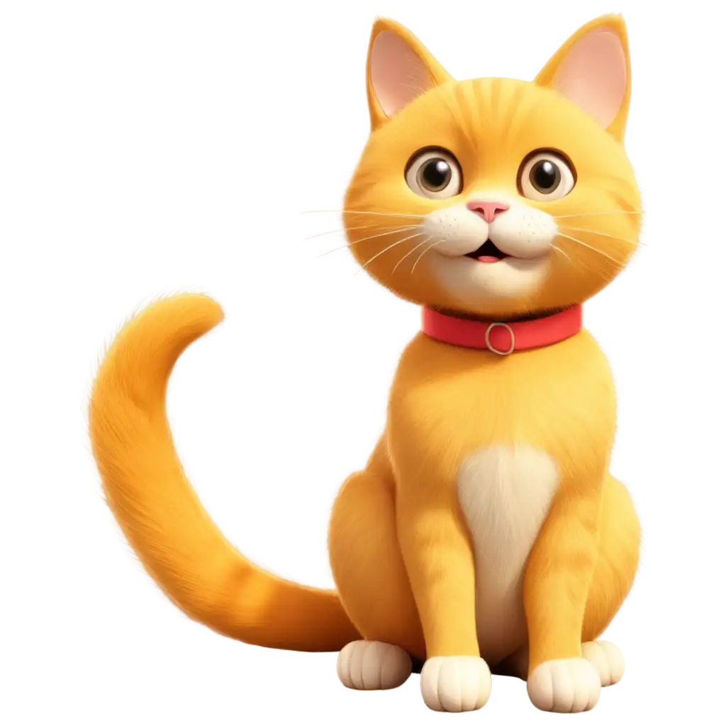 Cartoon-Yellow-Cat-PNG-Cheerful-Feline-Sitting-Happily