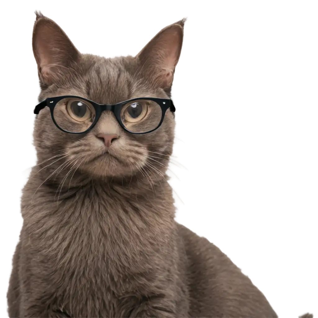 Cat-Wearing-Glasses-PNG-Image-Playful-Feline-Fashion-with-Clarity