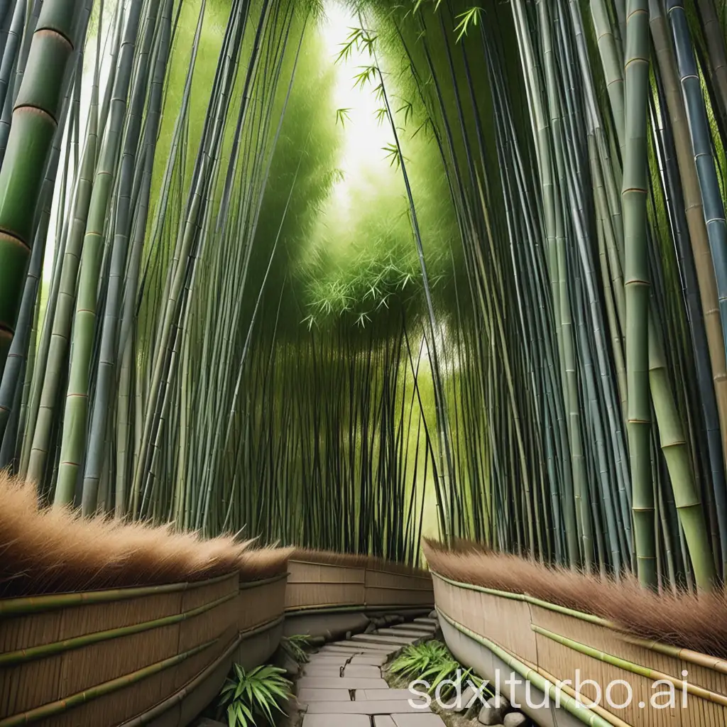 a beautiful bamboo forest