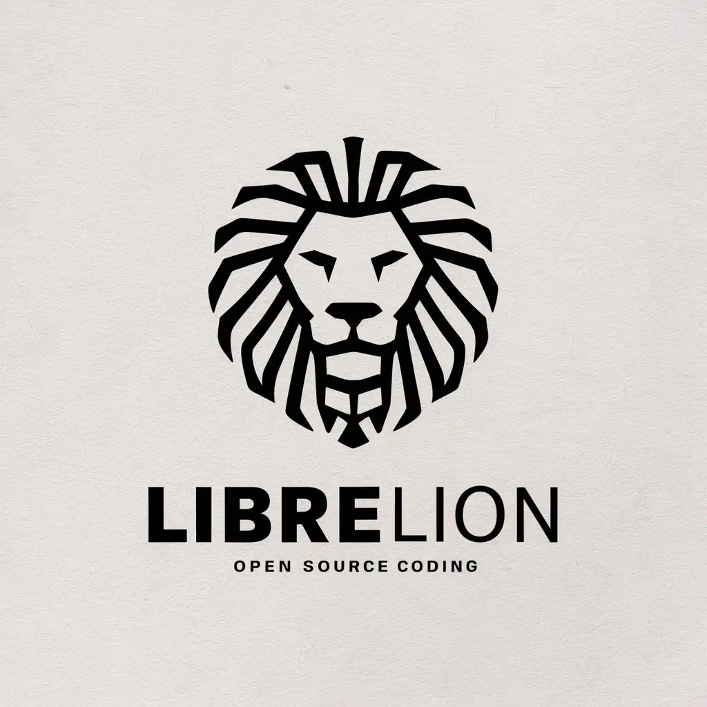 LOGO Design for LibreLion Open Source Coding with a Lion Theme