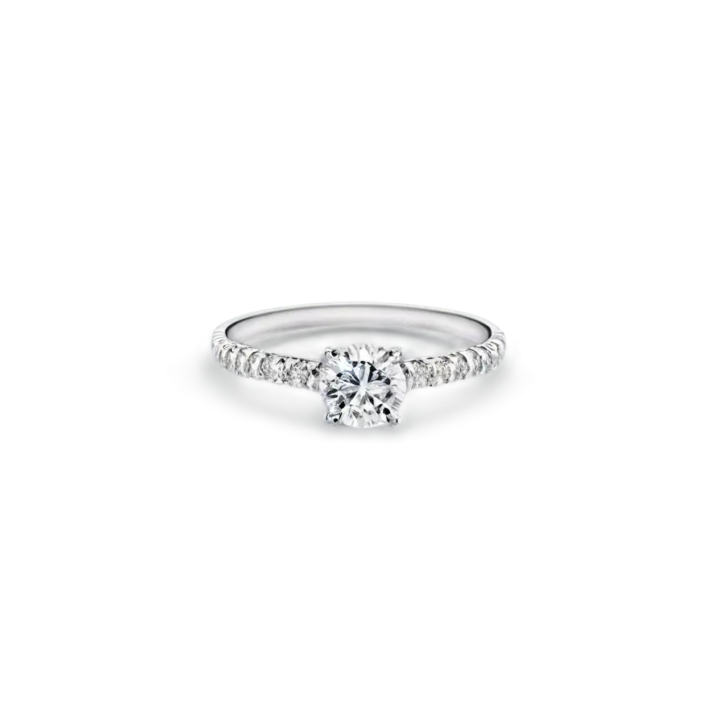 HighQuality-Solitaire-Diamond-Ring-PNG-with-Platinum-Band-4K-Resolution-for-Jewelry-Product-Photography