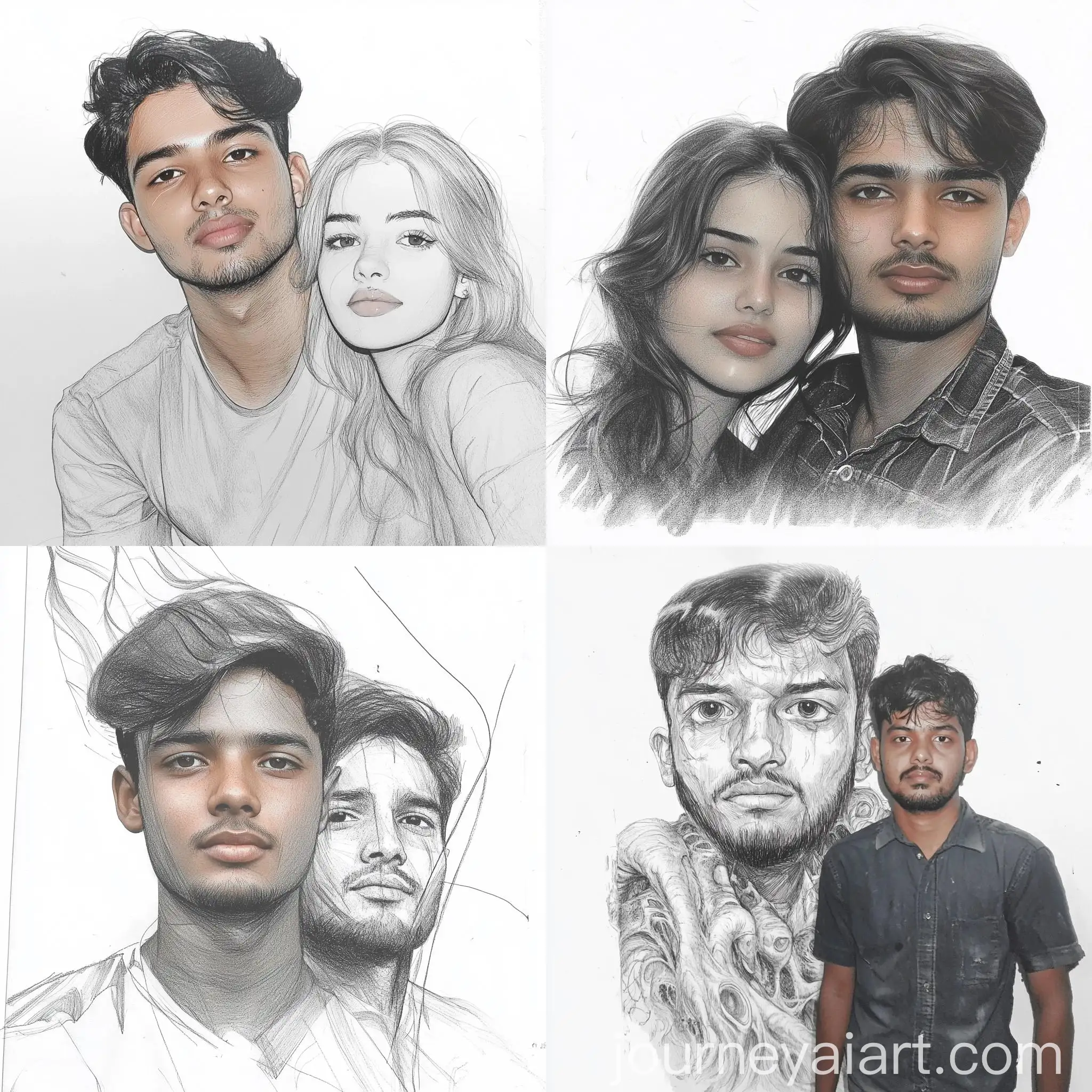 Charming-Pencil-Sketch-of-a-Journey-Through-Time