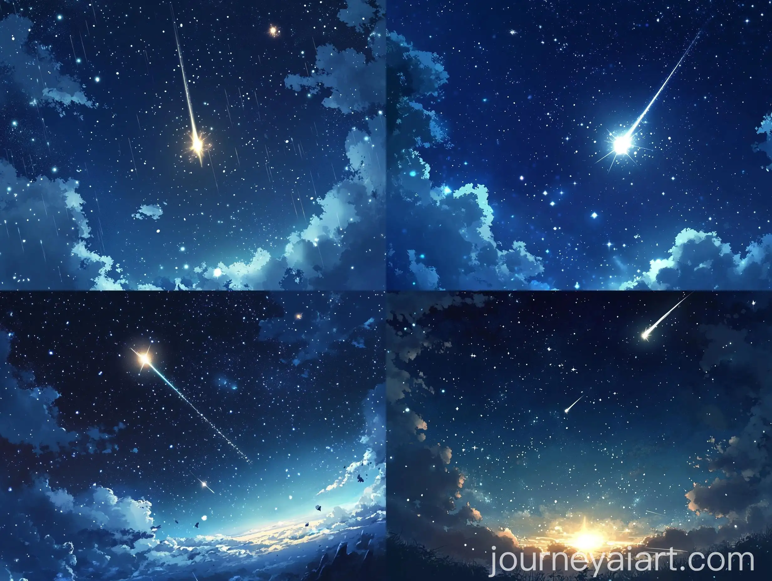 Anime-Style-Art-with-Falling-Star-and-White-Light
