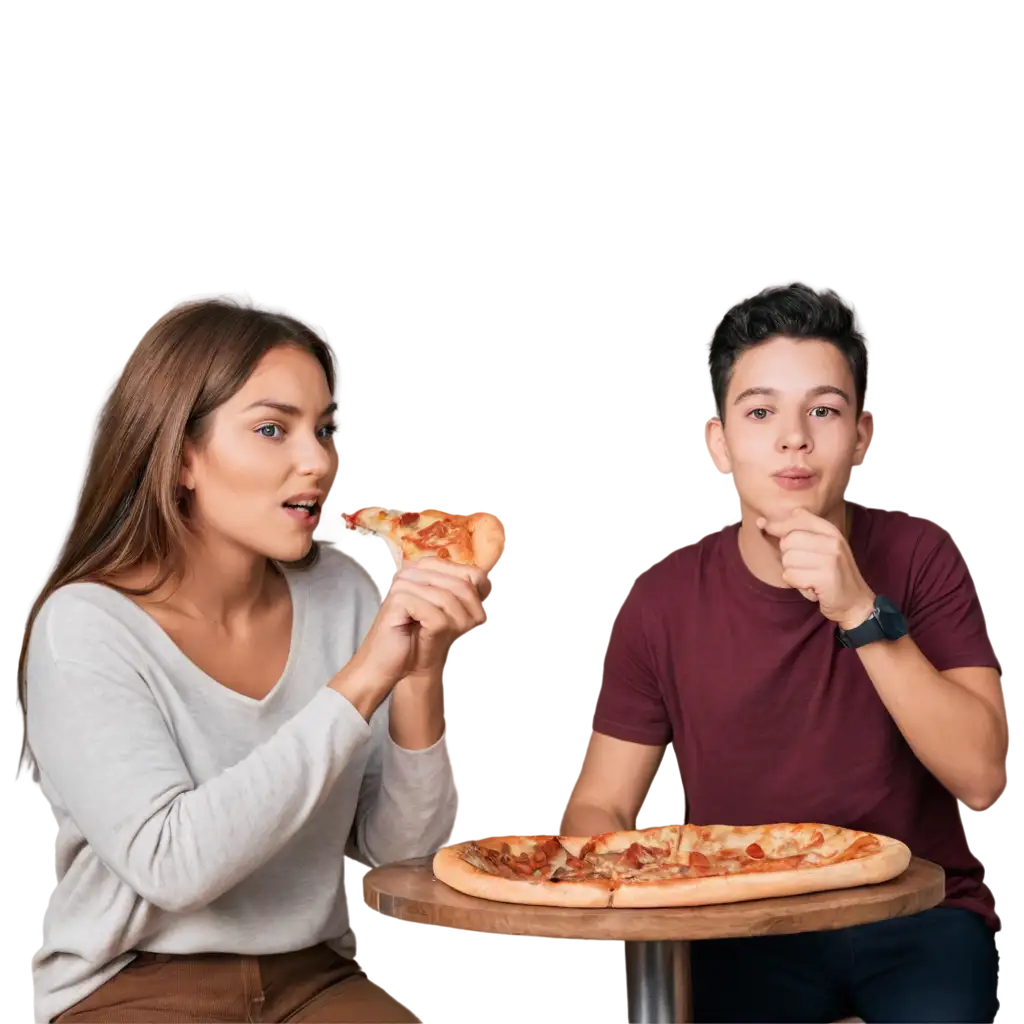 Young-Man-Eating-Pizza-in-Restaurant-PNG-Image-Realistic-Portrait-Illustration