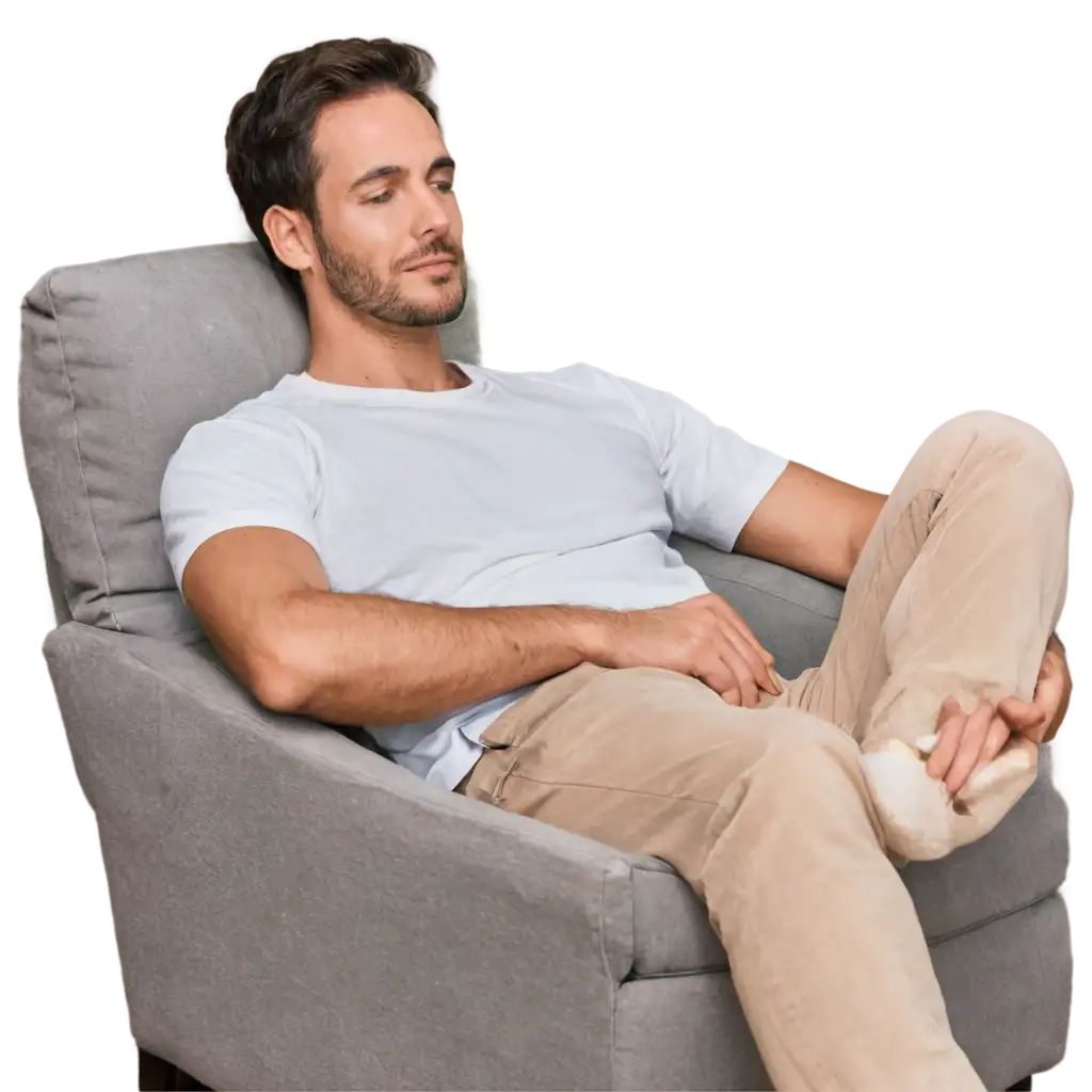 Man-Relaxing-on-Sofa-PNG-HighQuality-Image-for-Multiple-Uses