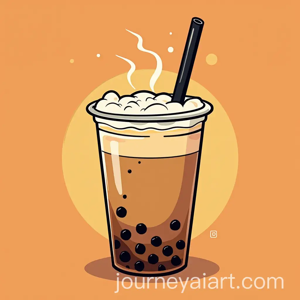 Bubble-Tea-Drink-inAI-Art-Prompt-Expansion-Comic-Style-with-Chinese-Background-and-Coffee-Club-Logo