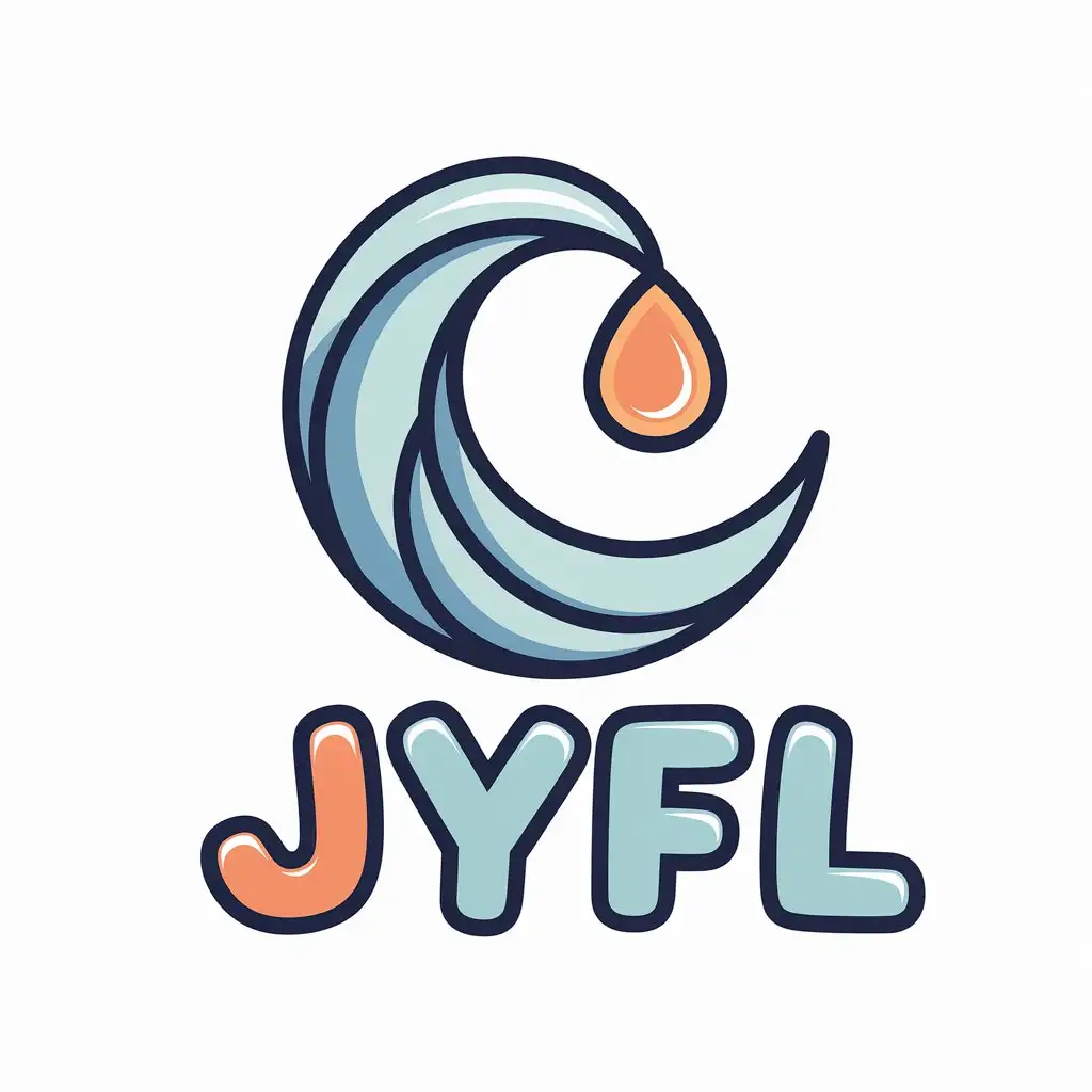 LOGO Design For JYFL Playful Alcoholic Iced Tea with Surf and Nature Theme