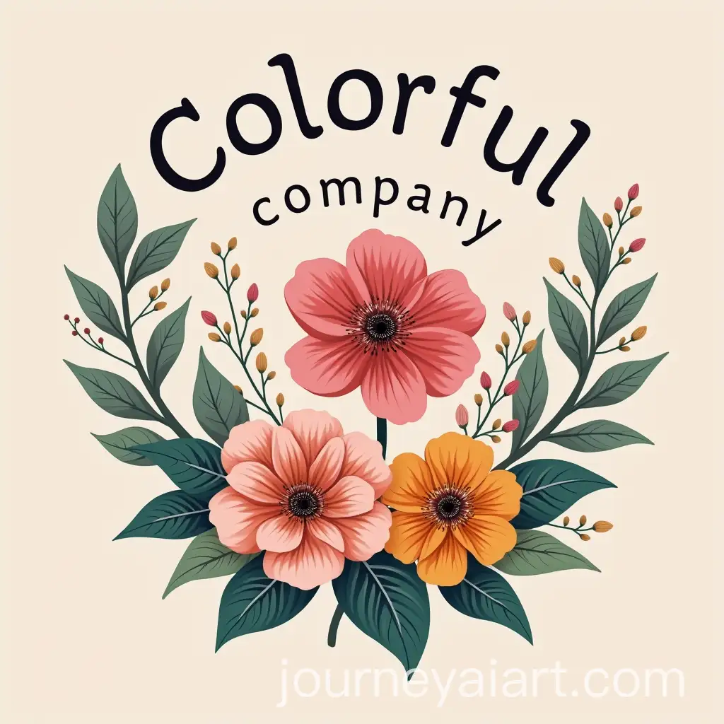 Colorful-Company-Flower-Salon-Logo-Design