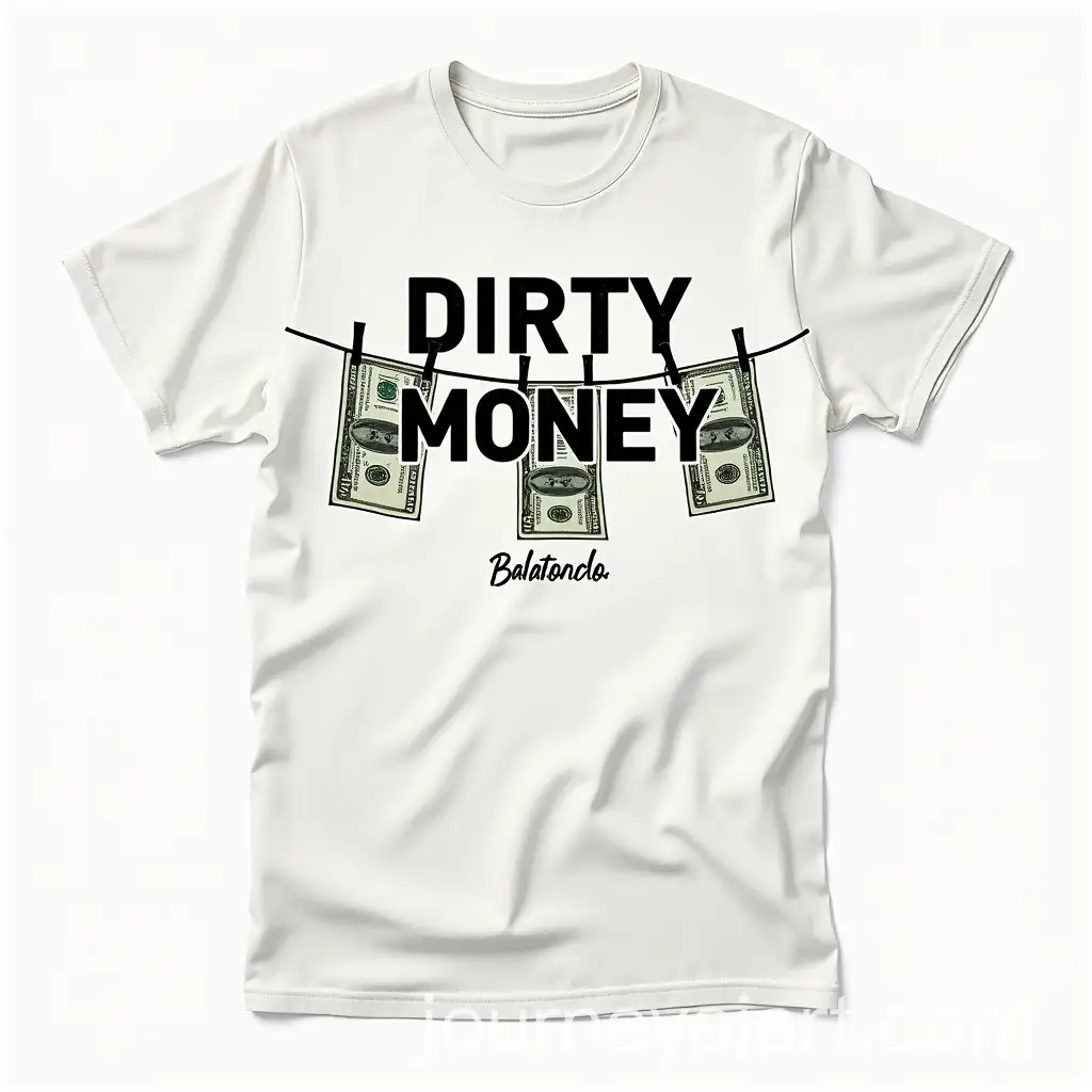 Minimalist-TShirt-Design-with-Dirty-Money-and-US-100-Bills-on-Washing-Line