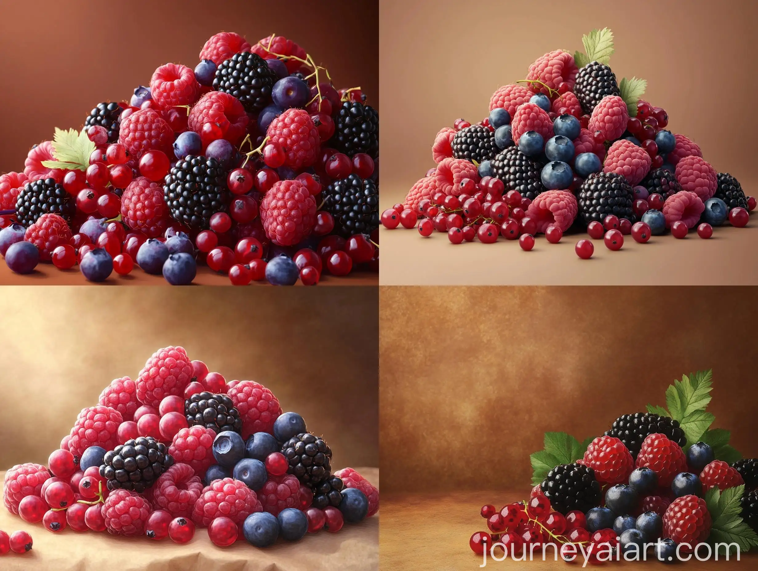 Heap-of-Berries-on-Brown-Matte-Background
