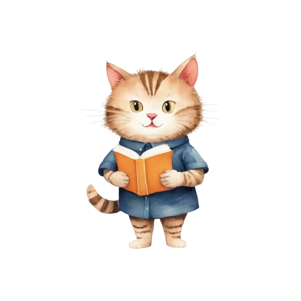 Adorable-Childrens-Book-Style-Cat-PNG-Image-Perfect-for-Storybooks-and-Educational-Materials