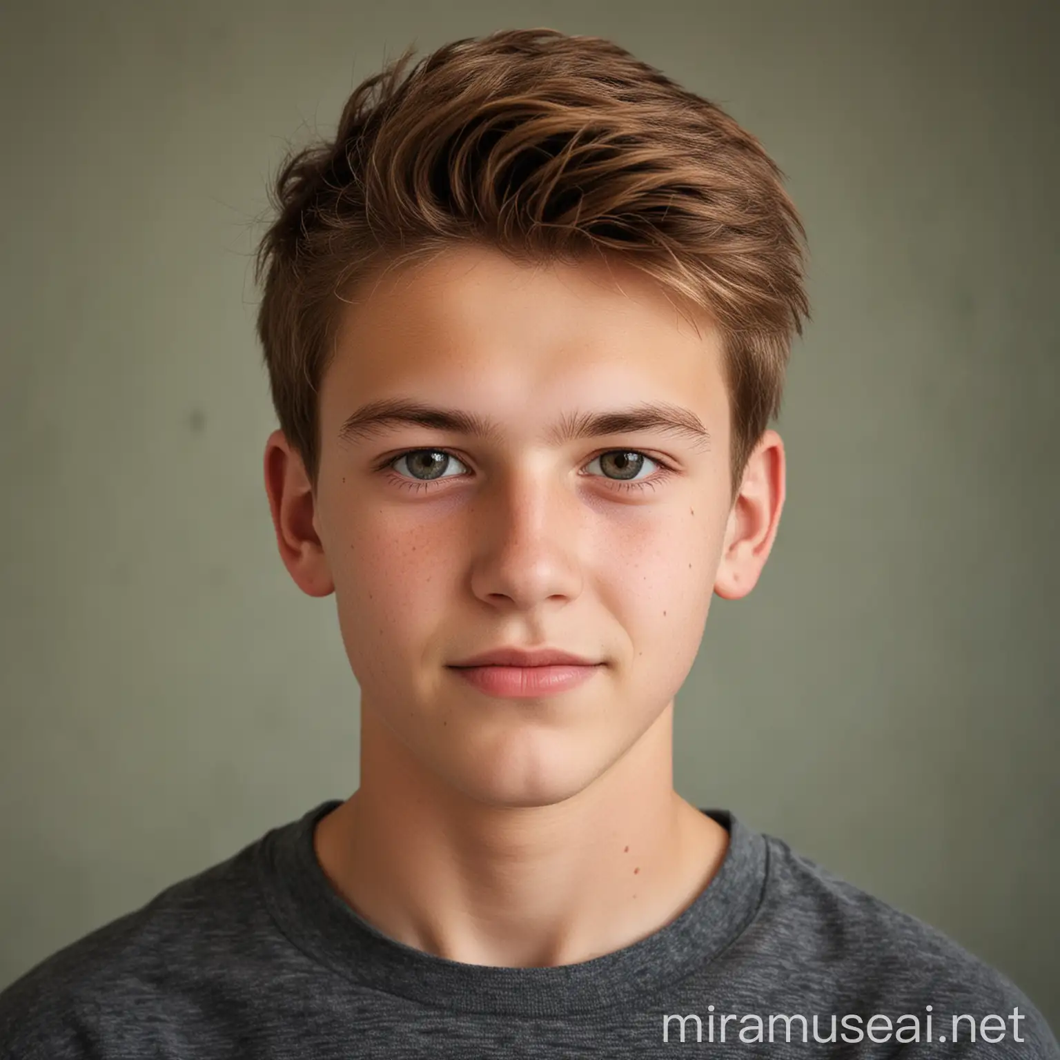 Handsome 15YearOld Boy Portrait