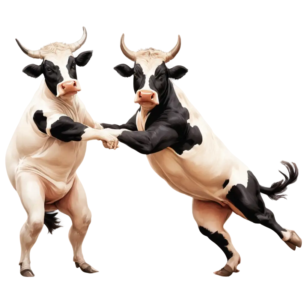 Dynamic-PNG-Image-of-a-Cow-and-Bull-Dancing-Closely-AIGenerated-Artwork