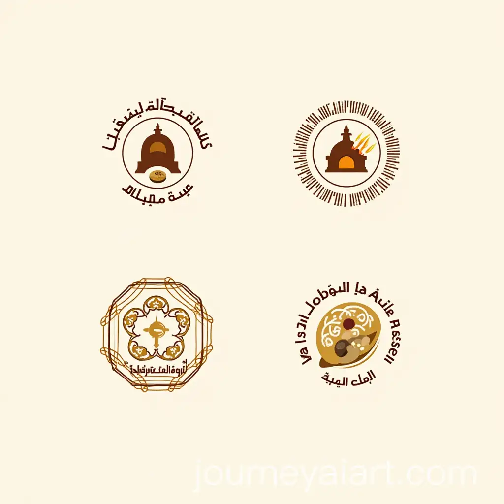 Traditional-Arabic-Logo-Design-for-AlHassan-and-AlHussein-with-Food-Motifs-and-Warm-Colors