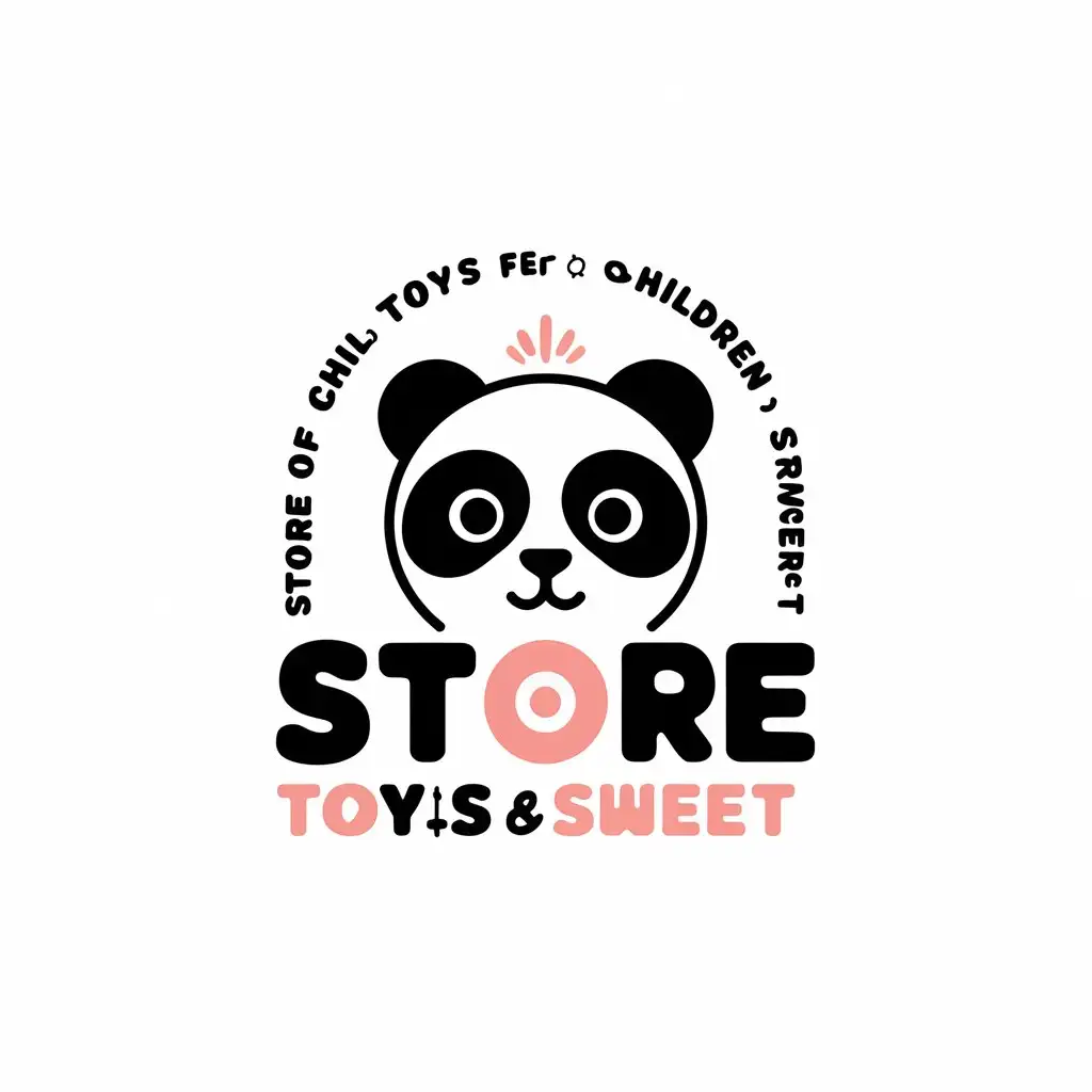 LOGO-Design-For-Store-of-Childrens-Toys-Sweet-Panda-Theme-with-Clear-Background