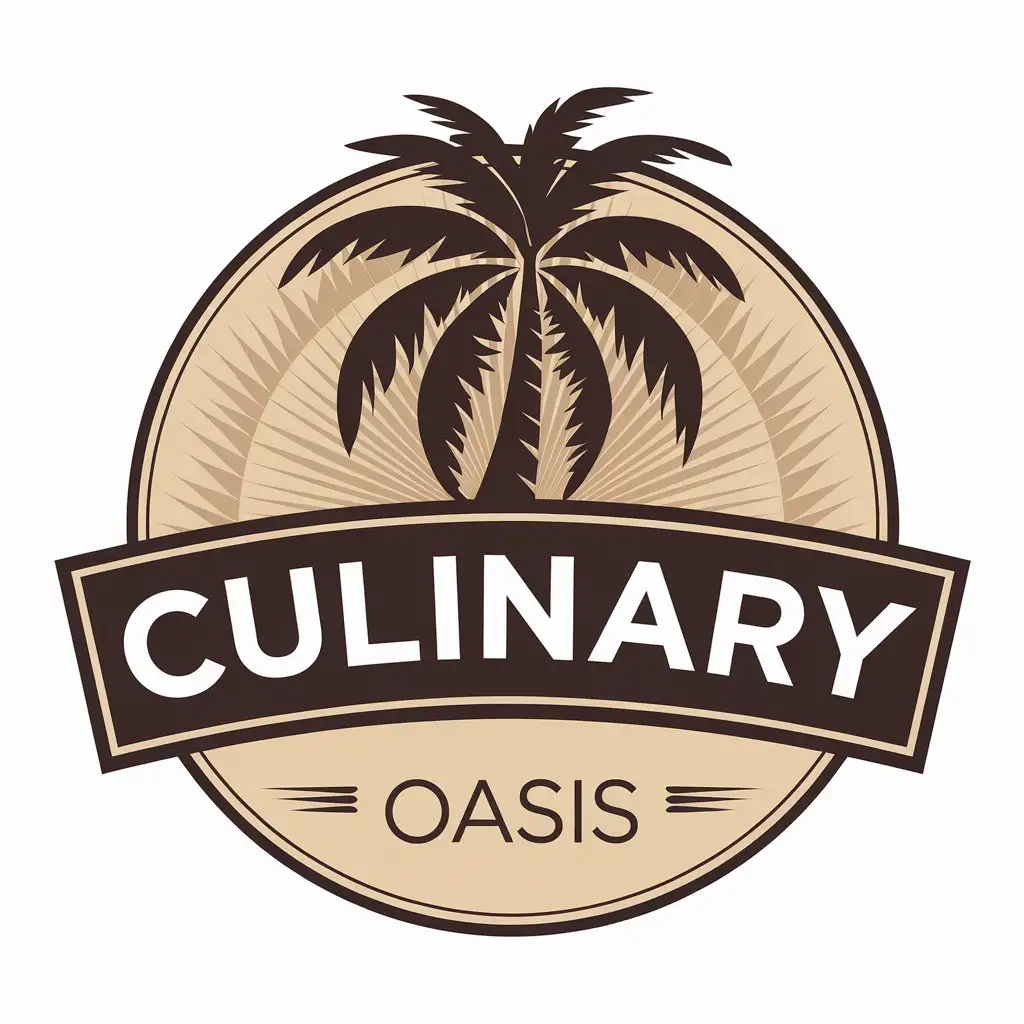 LOGO-Design-for-Culinary-Oasis-Palm-Tree-Symbol-in-Moderate-Style-for-Restaurants