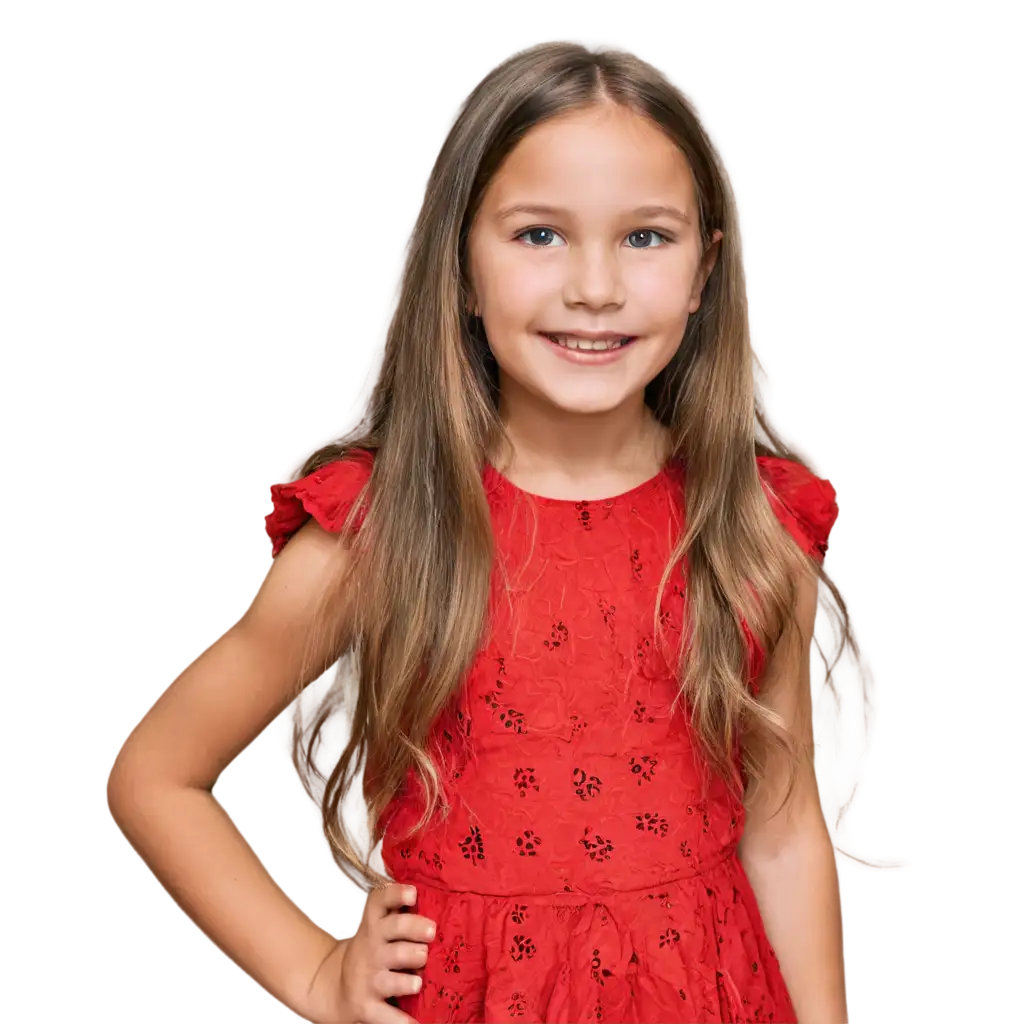 HighQuality-PNG-of-a-Little-Girl-in-a-Red-Dress-for-Versatile-Digital-Use