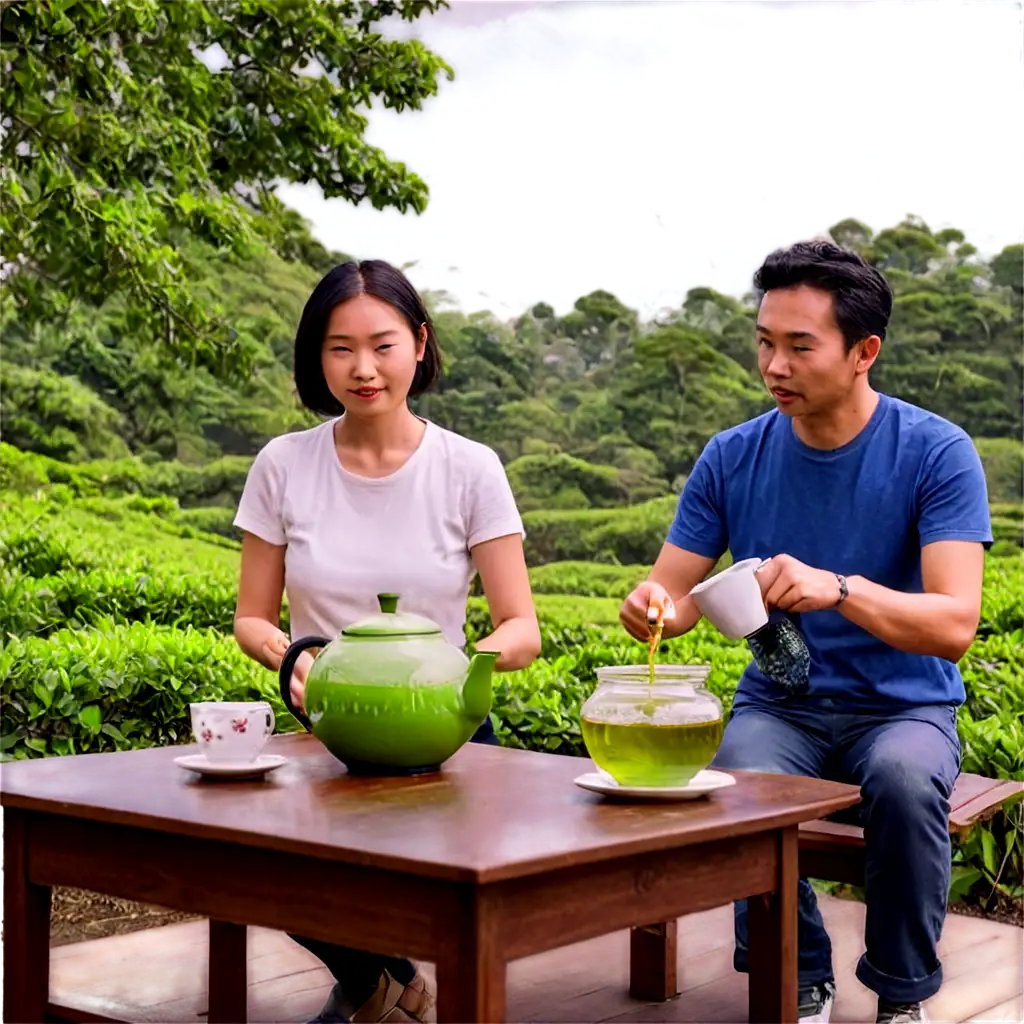 Brewing-Green-Tea-with-a-Family-in-a-Tea-Garden-PNG-Image-for-Relaxing-Family-Moments-and-Nature-Themes