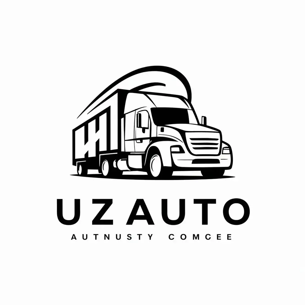 a vector logo design,with the text "Uzauto", main symbol:Truck,complex,be used in Automotive industry,clear background