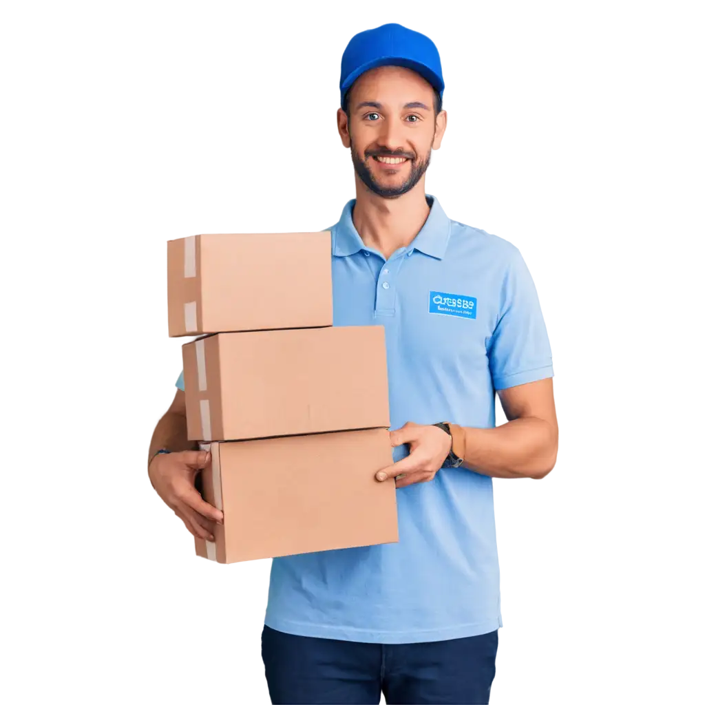 Cheerful-Male-Courier-in-Uniform-PNG-Professional-Delivery-Service-Image-for-Web-and-Branding-Use