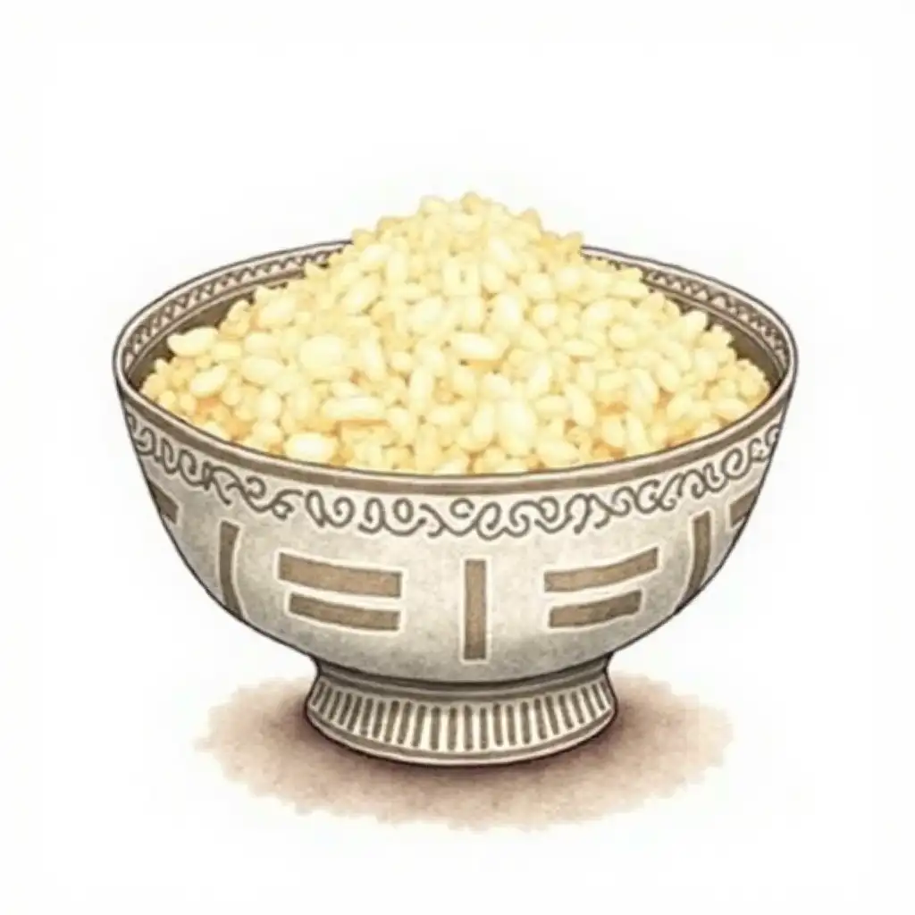 Japanese-Rice-Bowl-Watercolor-Art-on-White-Background