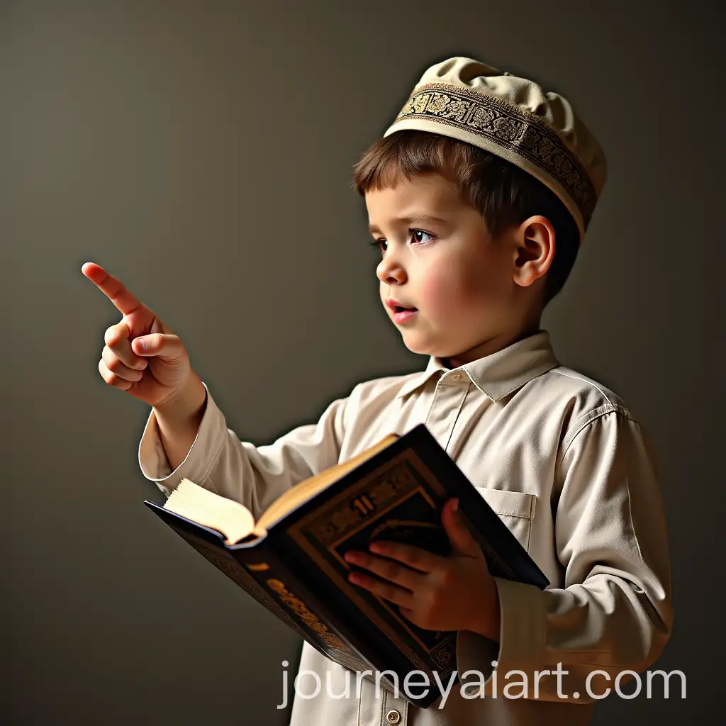Young-Boy-Pointing-to-Holy-Quran-with-Reverence
